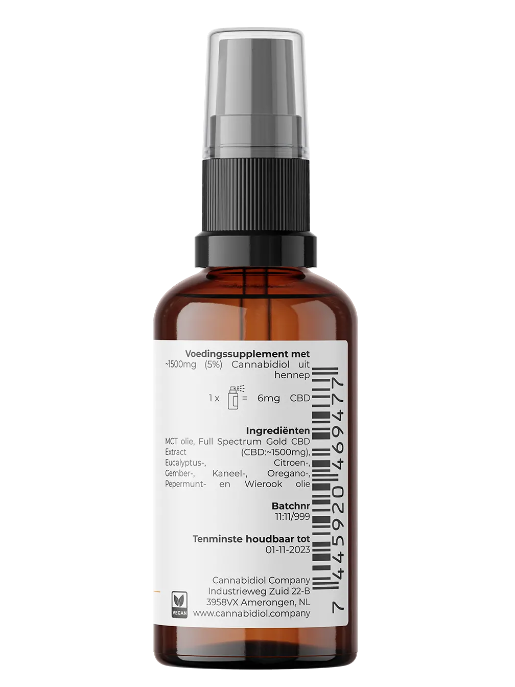 Kids CBD Spray label rechts - cbd olie voor kinderen